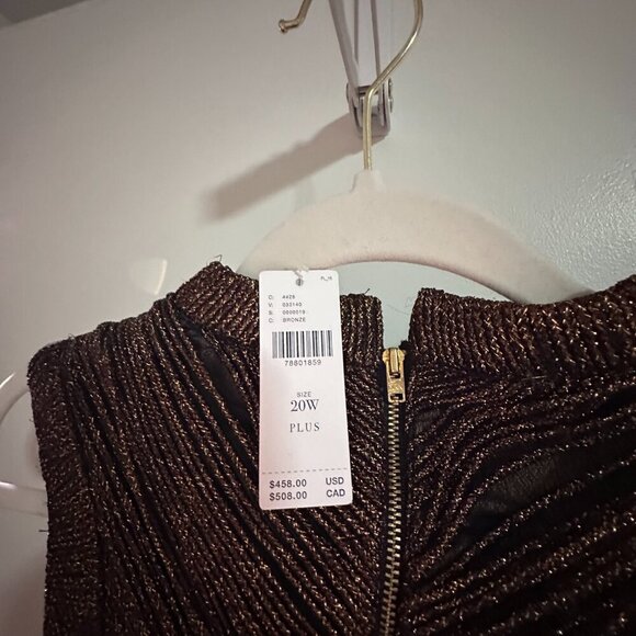 Anthropologie - PLUS SIZE Gold and brown dress - Picture 7 of 7